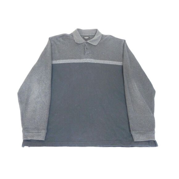 Van Heusen Shirt Adult Extra‎ Large Long Sleeve Colorblock Casual Golf Polo Mens - Picture 1 of 6